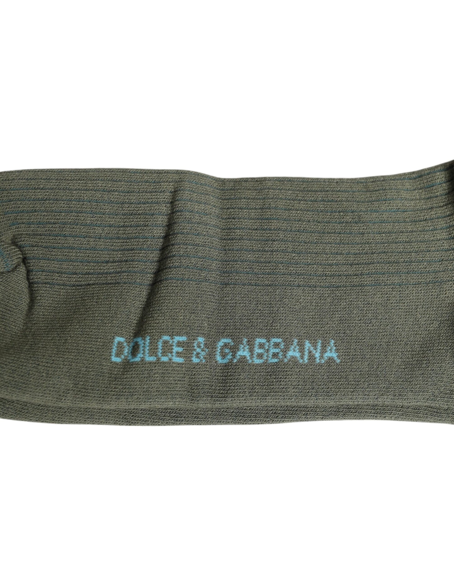 Gray Cotton DG Bear Mid Calf Socks-Dolce & Gabbana-LabelTerrace.com