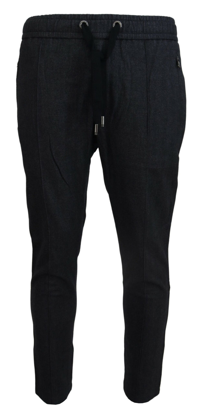 Gray Cotton Jogger Men Pants-Dolce & Gabbana-LabelTerrace.com