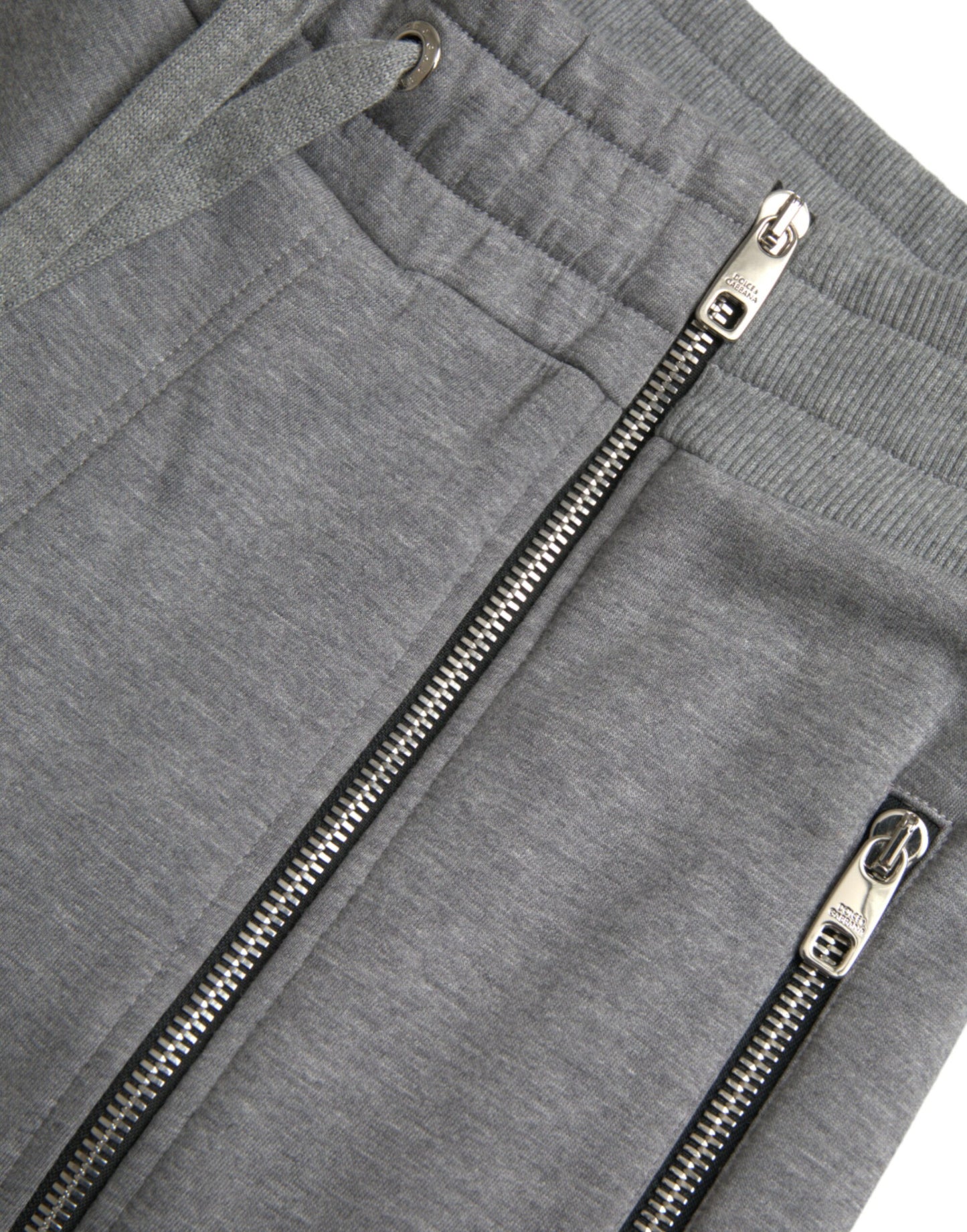 Gray Cotton Jogger Skinny Sweatpants Pants-Dolce & Gabbana-LabelTerrace.com