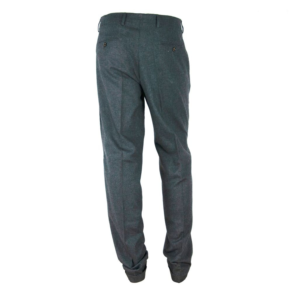 Gray Cotton Men Pant-Made in Italy-LabelTerrace.com