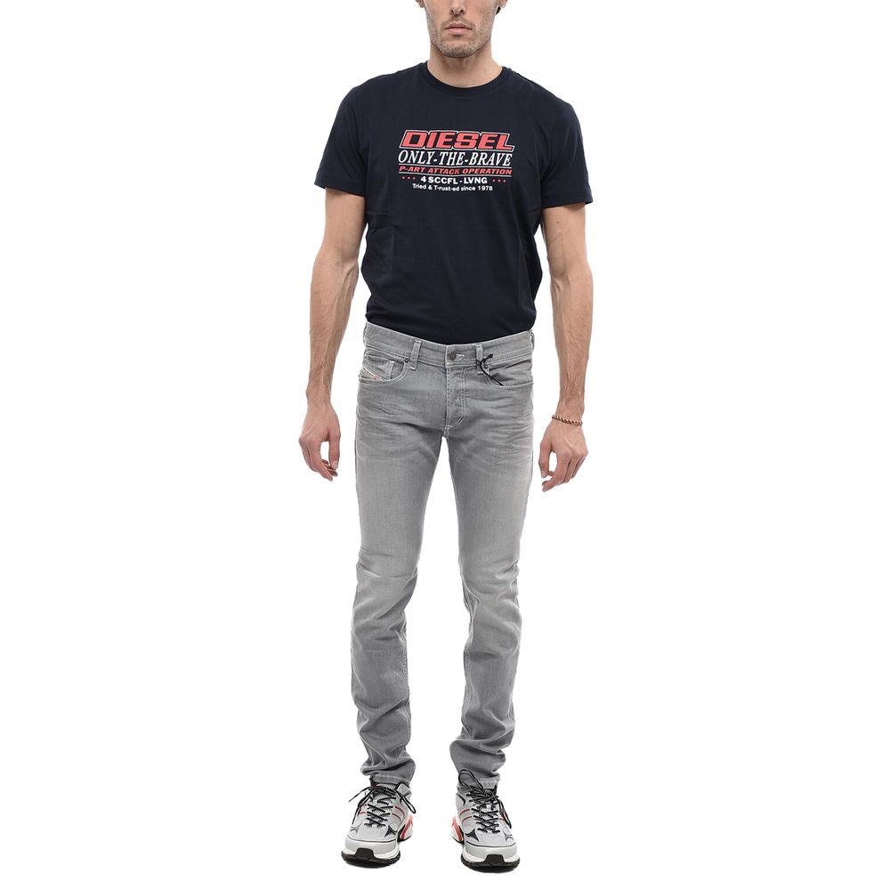 Gray Cotton Men Skinny Jean-Diesel-LabelTerrace.com