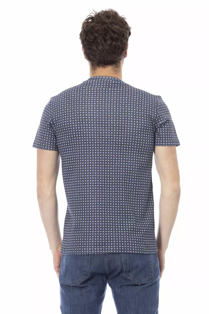 Gray Cotton Men T-Shirt-Baldinini Trend-LabelTerrace.com