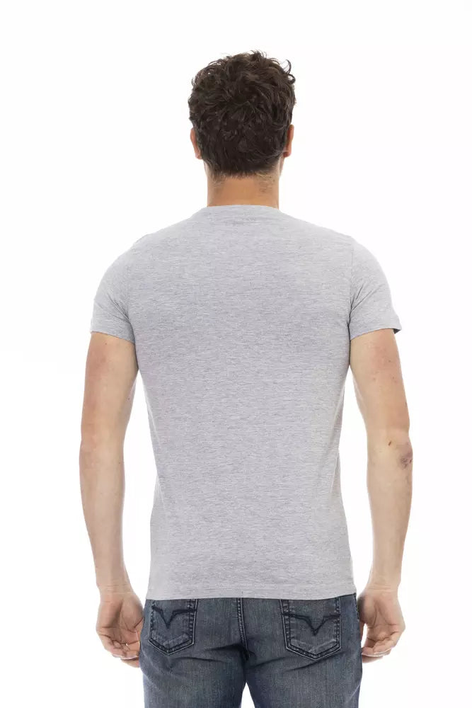 Gray Cotton Men T-Shirt-Trussardi Action-LabelTerrace.com