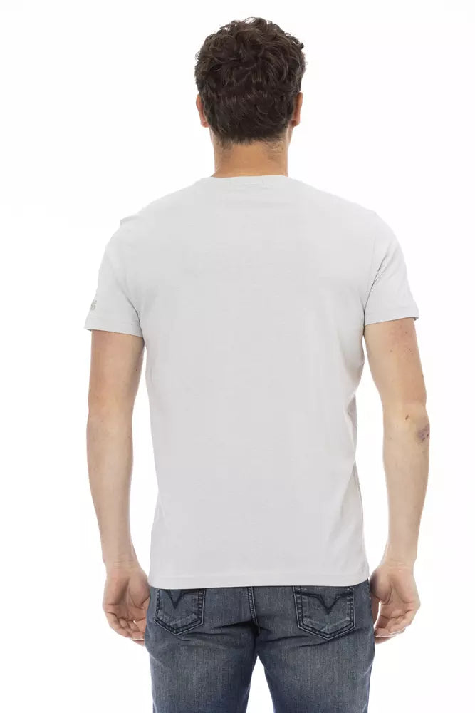 Gray Cotton Men T-Shirt-Trussardi Action-LabelTerrace.com