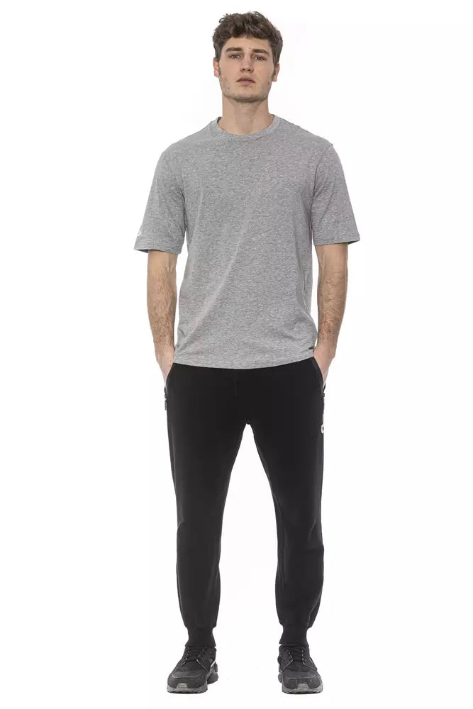 Gray Cotton Men T-Shirt-Tond-LabelTerrace.com