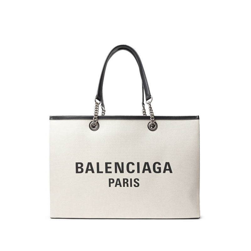 Gray Cotton Tote Bag-Balenciaga-LabelTerrace.com