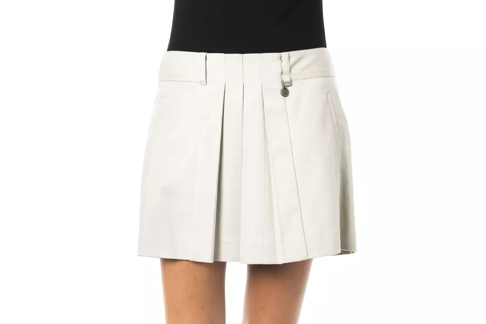 Gray Cotton Women Skirt-BYBLOS-LabelTerrace.com