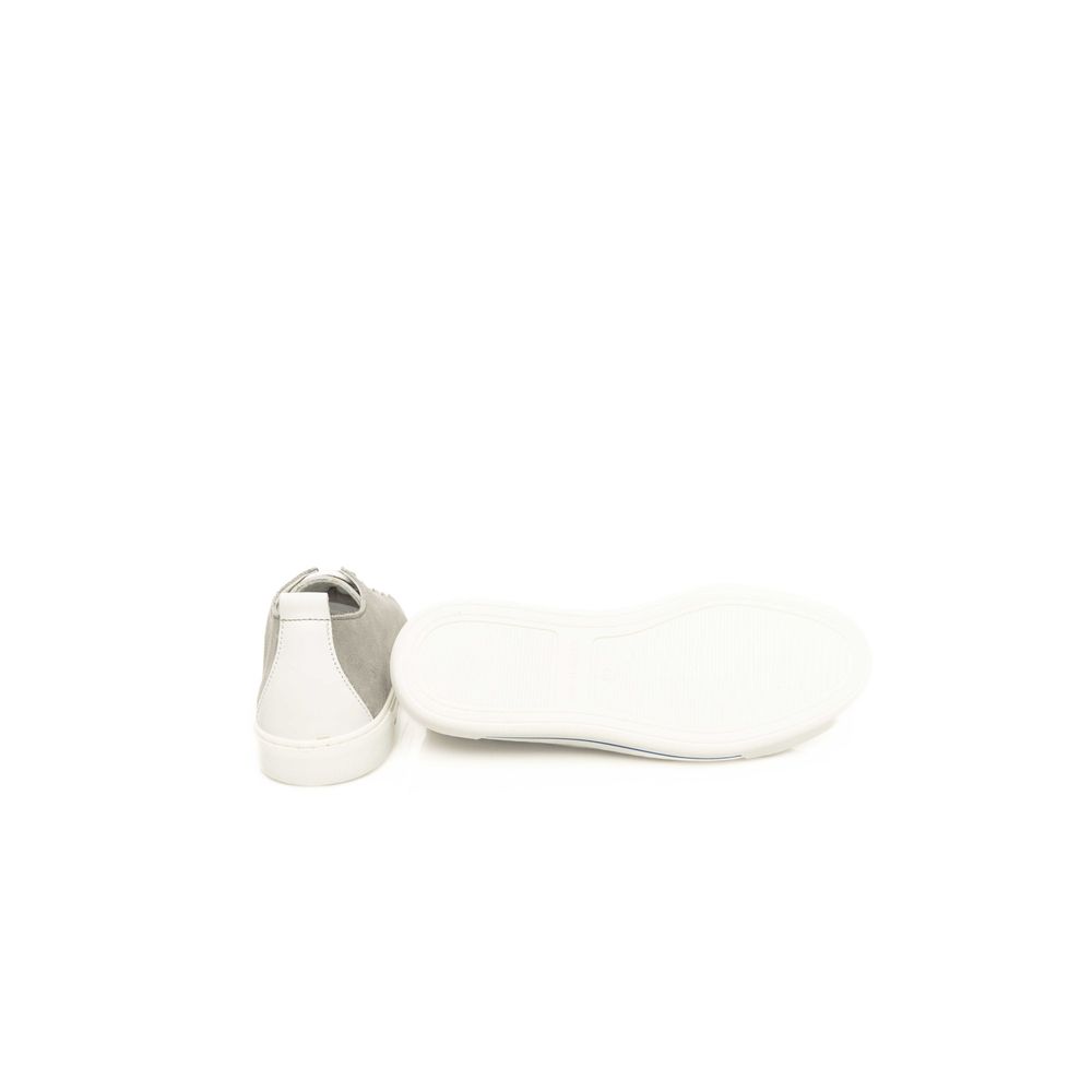 Gray Cowhide Men Sneaker-Cerruti 1881-LabelTerrace.com