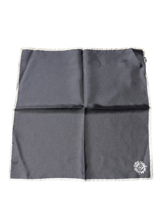Gray Crown Logo Square Handkerchief Scarf-Dolce & Gabbana-LabelTerrace.com