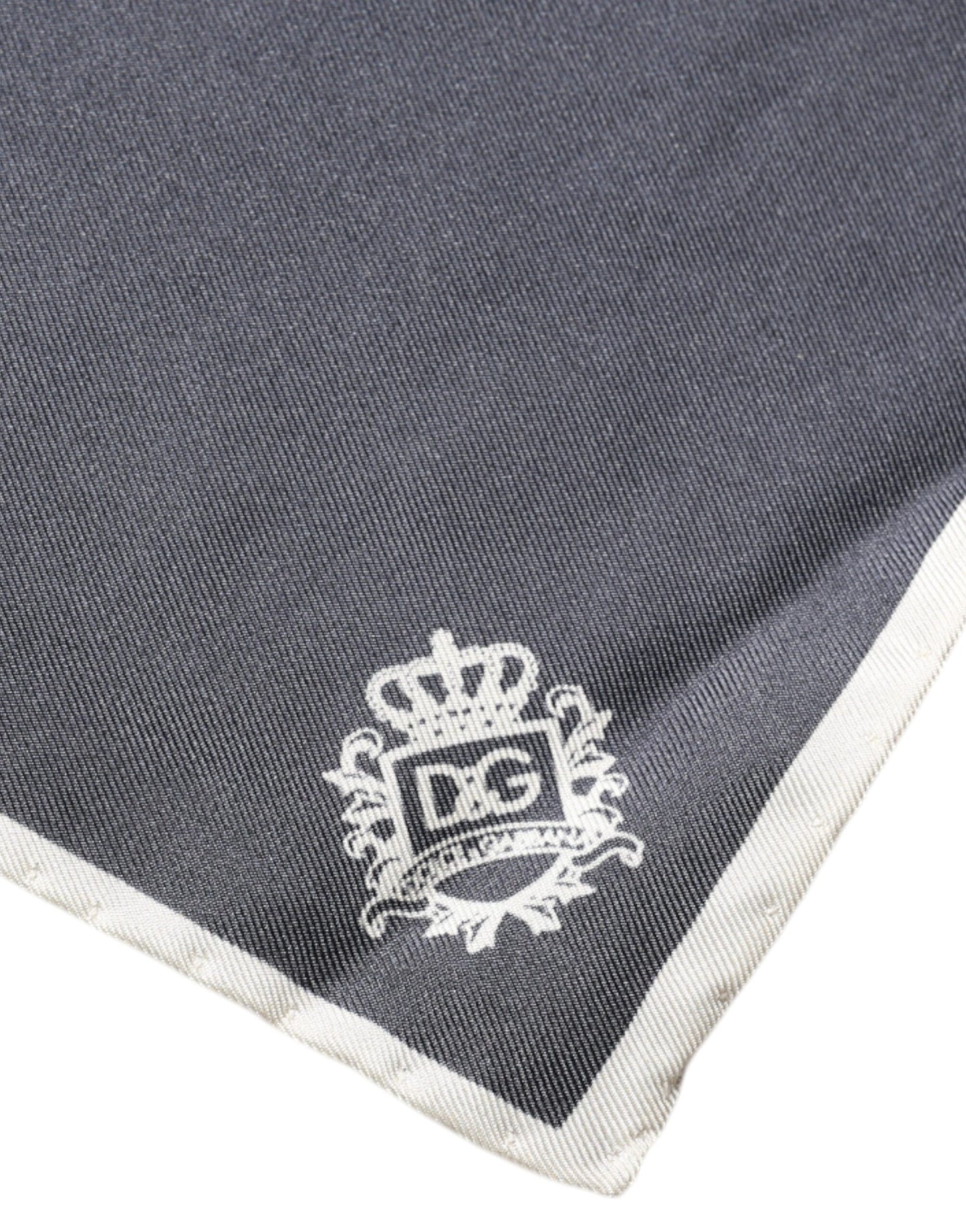 Gray Crown Logo Square Handkerchief Scarf-Dolce & Gabbana-LabelTerrace.com