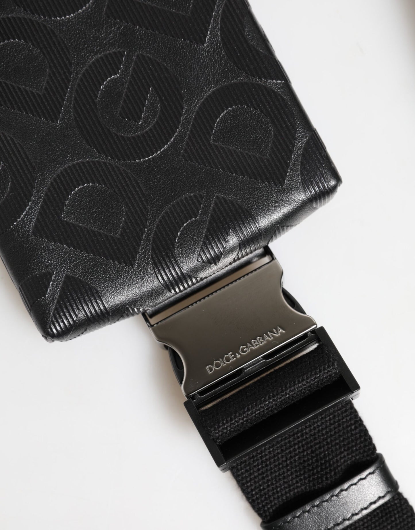 Gray DG Logo Mania Purse Phone Belt Waist Men Borse Bag-Dolce & Gabbana-LabelTerrace.com
