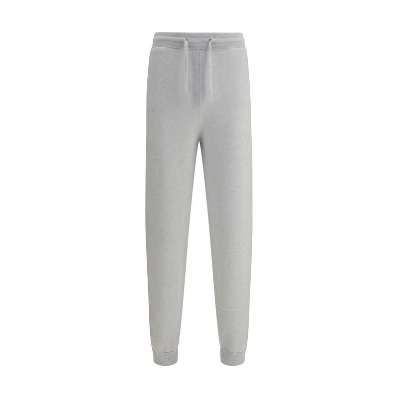 Gray Elastane Casual Pants