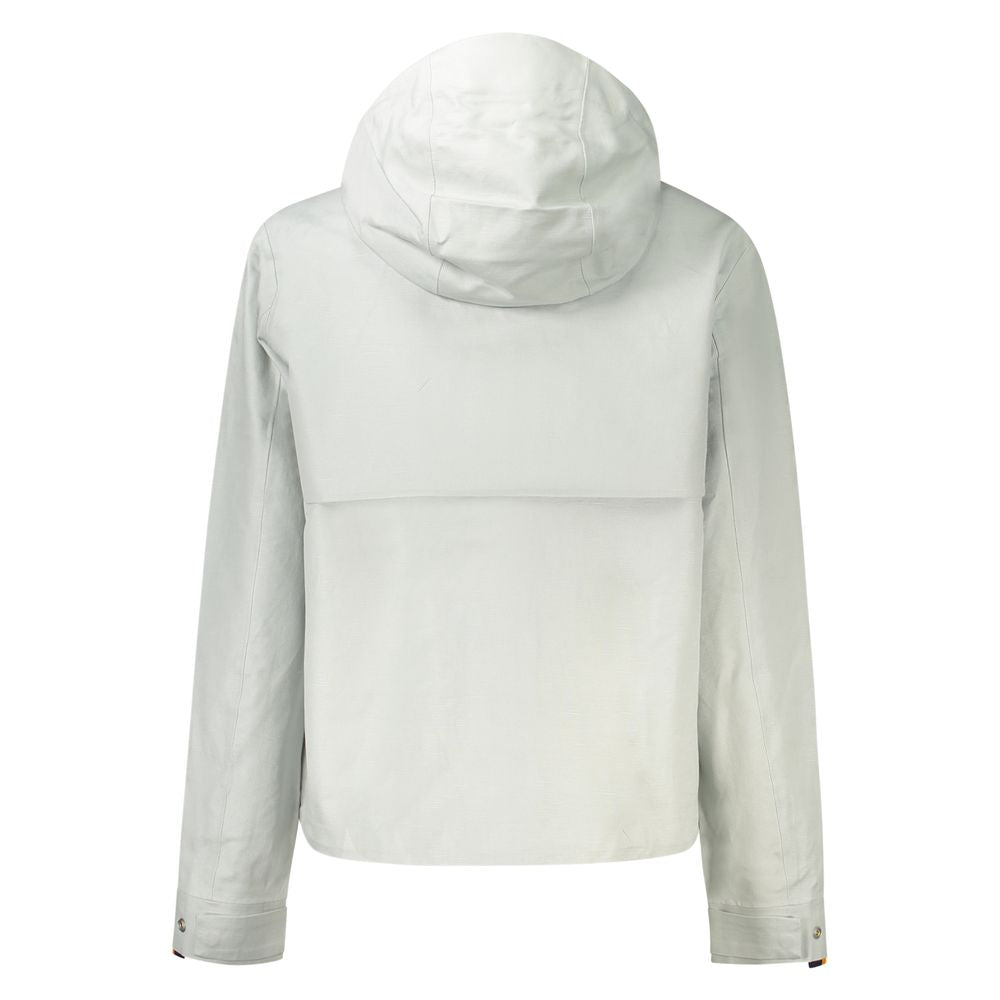 Gray Linen Women Jacket-K-WAY-LabelTerrace.com
