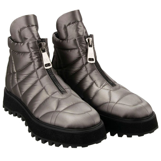Gray Nylon Men Boot-Dolce & Gabbana-LabelTerrace.com