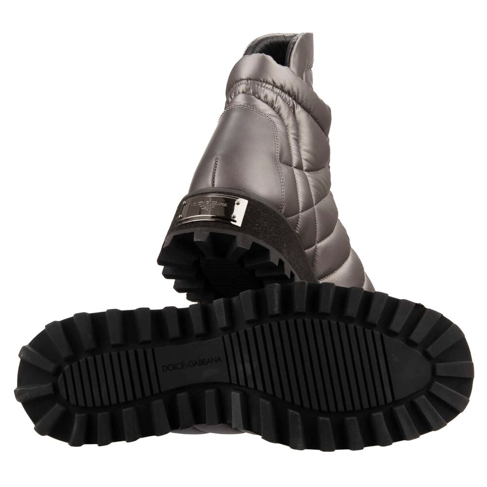 Gray Nylon Men Boot-Dolce & Gabbana-LabelTerrace.com