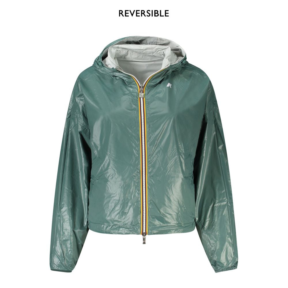 Gray Nylon Women Jacket-K-WAY-LabelTerrace.com