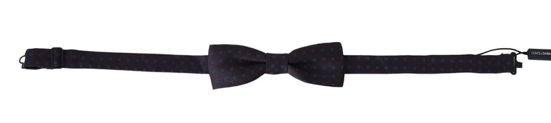 Gray Pattern Silk Adjustable Neck Papillon Bow Tie-Dolce & Gabbana-LabelTerrace.com