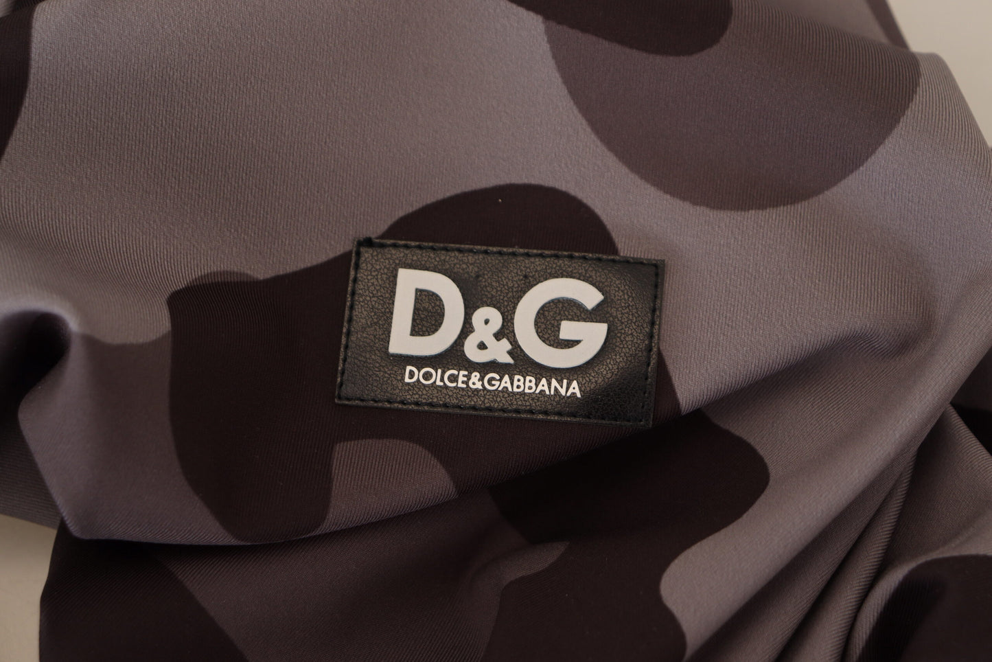Gray Patterned Polyester Wetsuit Swimwear-Dolce & Gabbana-LabelTerrace.com