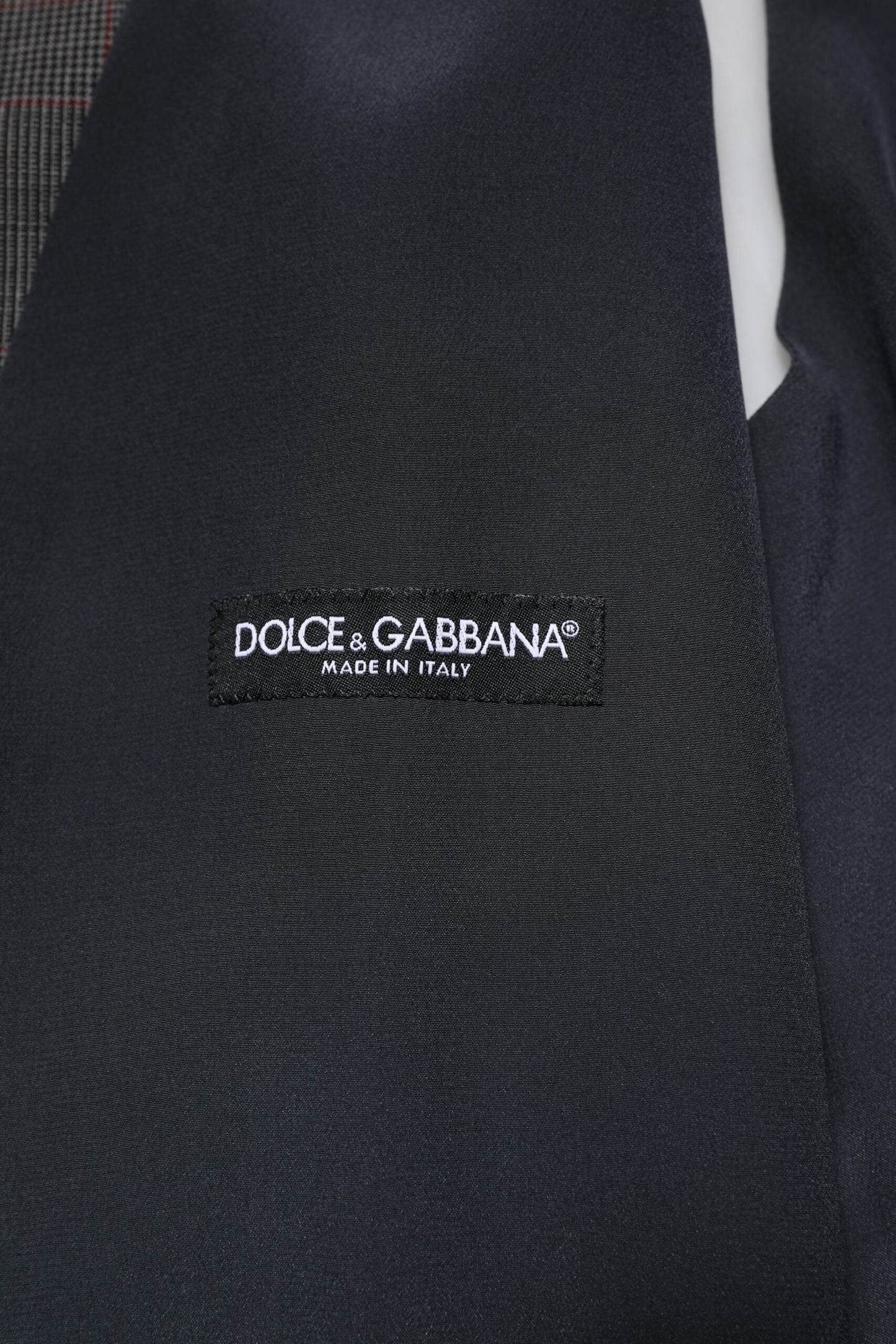 Gray Plaid Wool Formal Dress Waistcoat Vest-Dolce & Gabbana-LabelTerrace.com