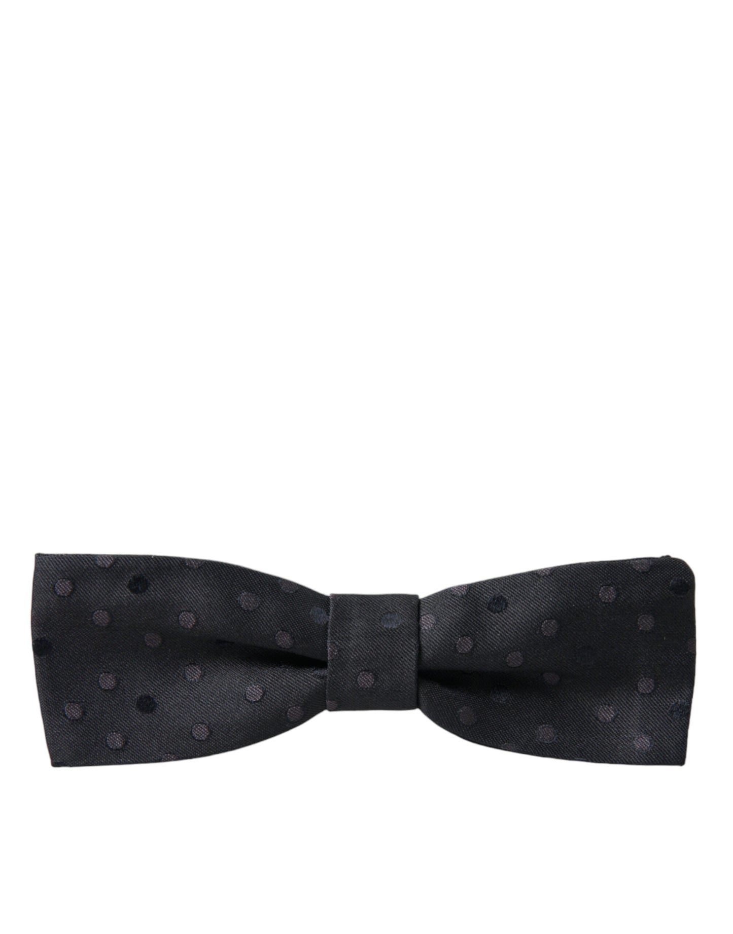 Gray Polka Dot Silk Adjustable Neck Men Papillon Bow Tie-Dolce & Gabbana-LabelTerrace.com