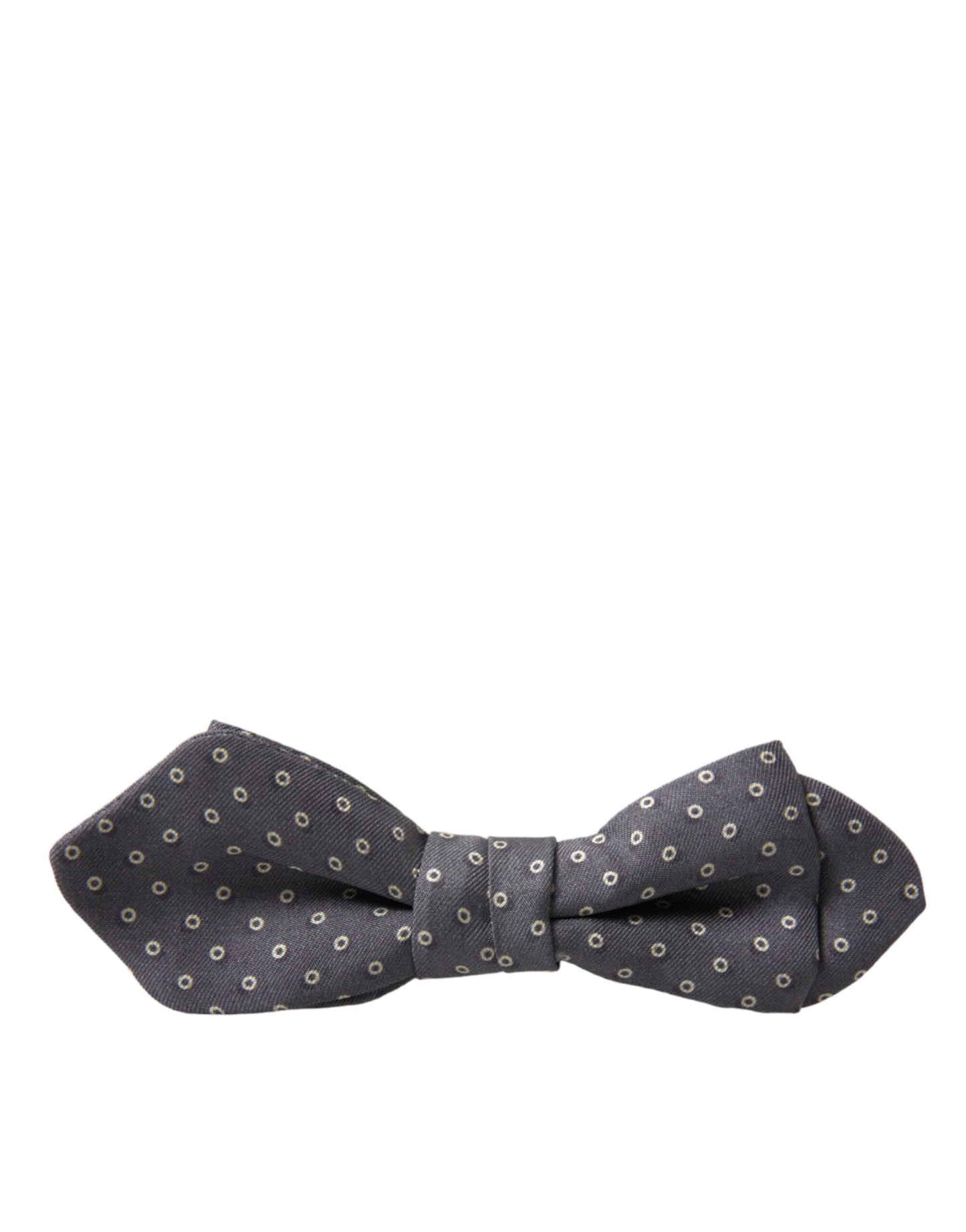 Gray Polka Dots Silk Adjustable Neck Papillon Bow Tie-Dolce & Gabbana-LabelTerrace.com