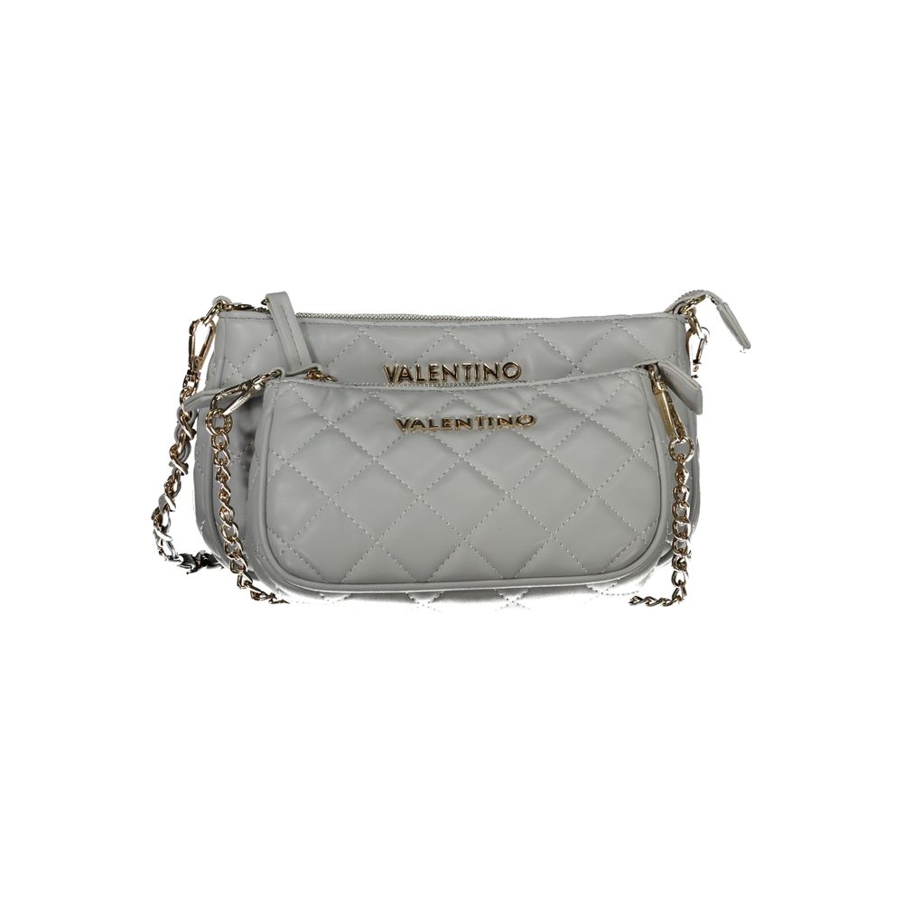 Gray Polyethylene Women Handbag-Mario Valentino-LabelTerrace.com
