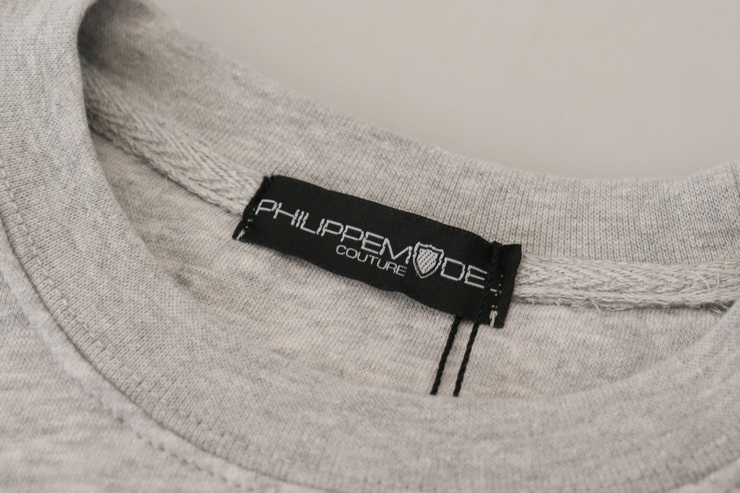 Gray Printed Long Sleeves Pullover Sweater-Philippe Model-LabelTerrace.com