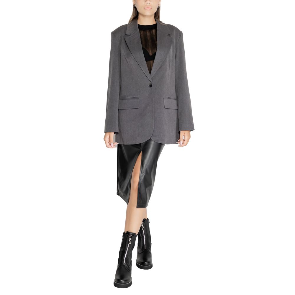 Gray Recycled Polyester Blazer