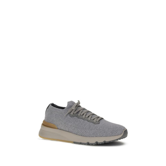 Gray Rubber Athletic Sneakers