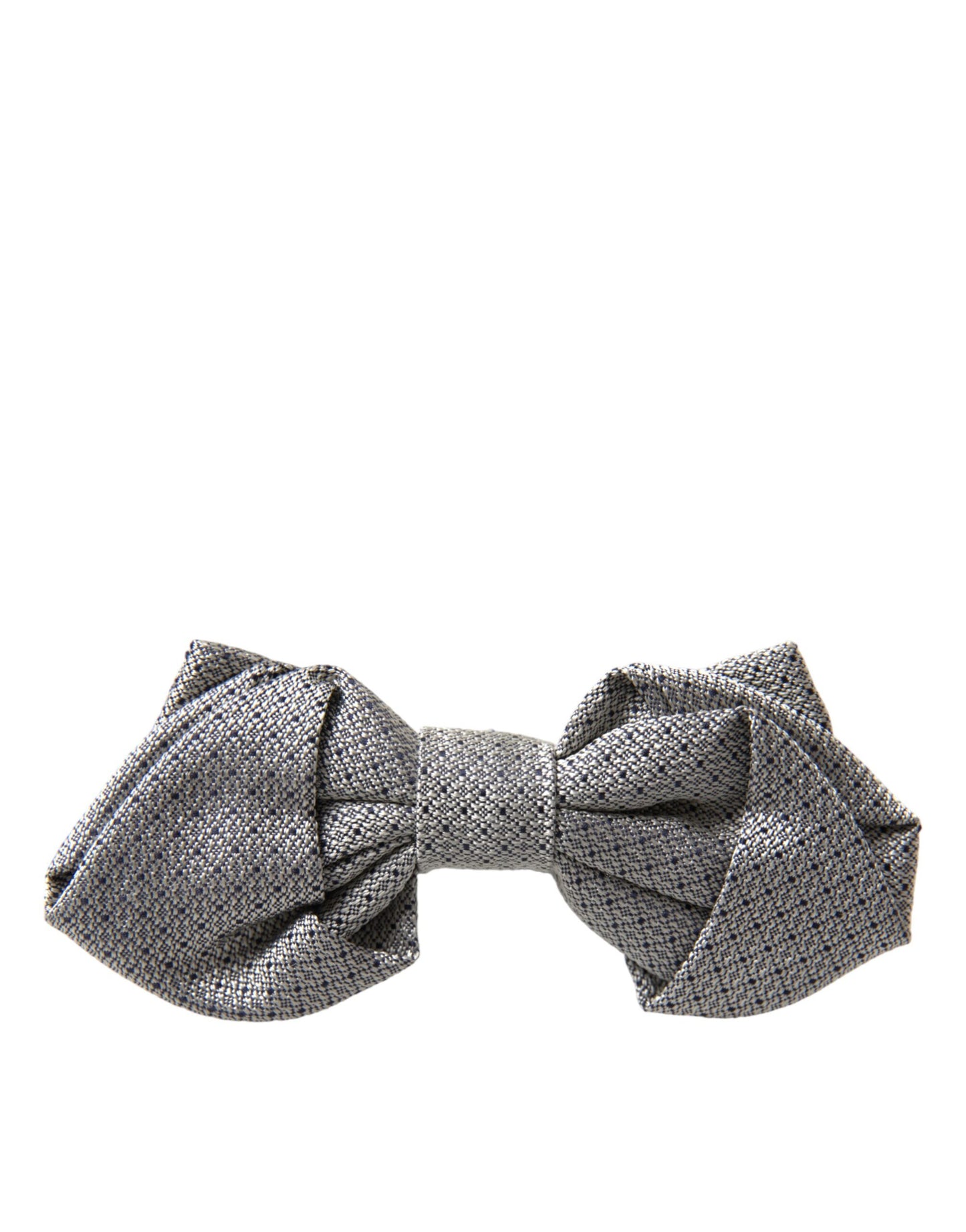 Gray Silk Adjustable Neck Men Bow Tie-Dolce & Gabbana-LabelTerrace.com