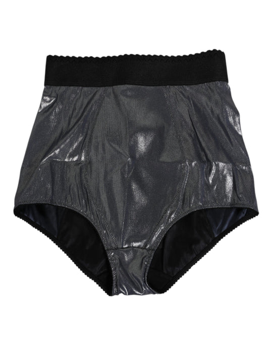 Gray Silk Stretch Slip Girdle Panty Underwear-Dolce & Gabbana-LabelTerrace.com