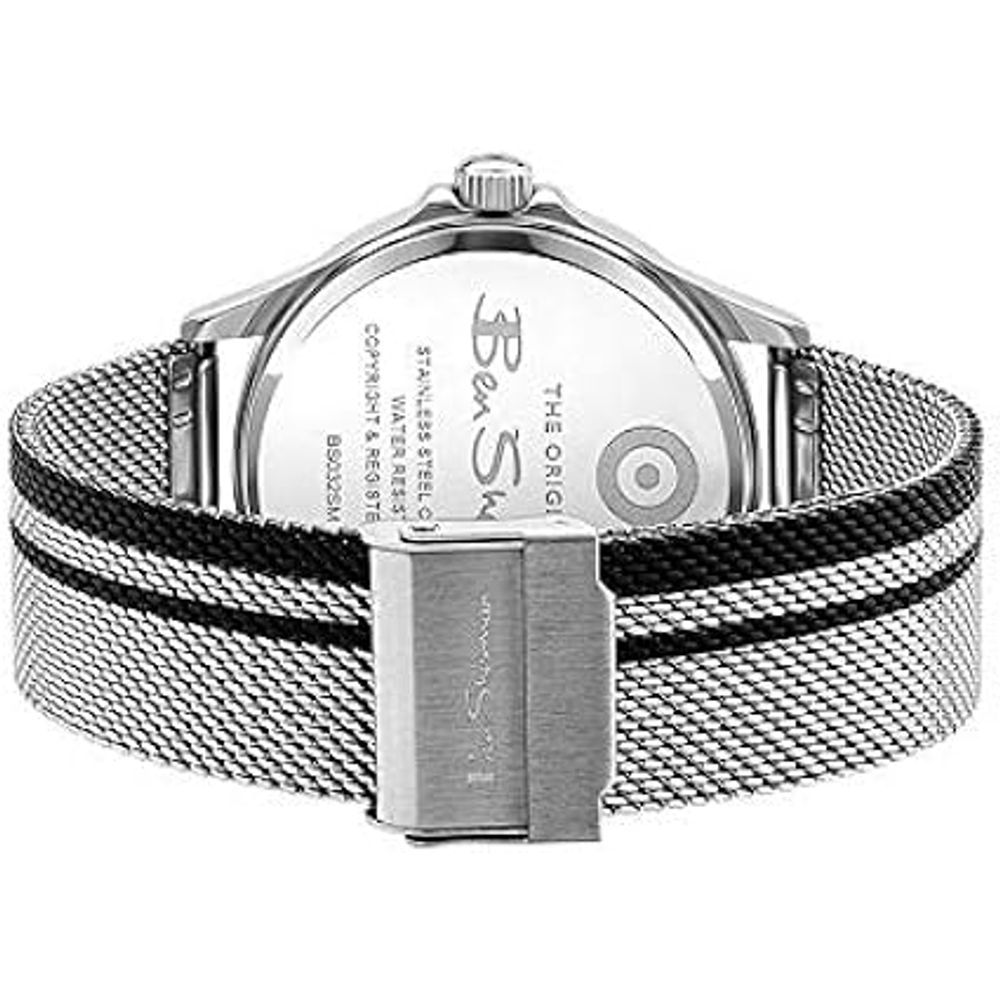 Gray Stainless Steel Dress Watch-Ben Sherman-LabelTerrace.com