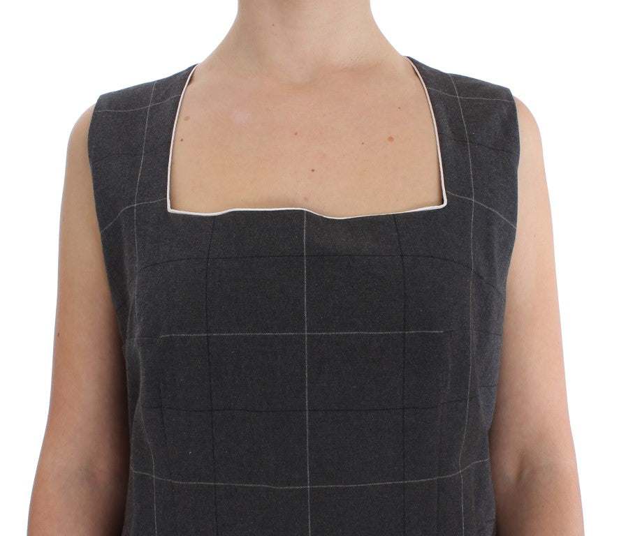 Gray Stretch Sheath Dress Suit Set-BENCIVENGA-LabelTerrace.com