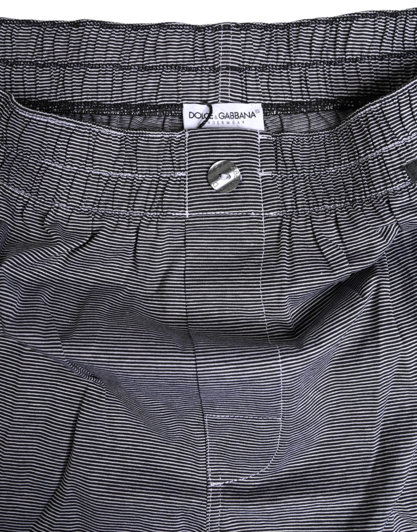 ملابس داخلية بوكسر عادية من القطن مخططة باللون الرمادي