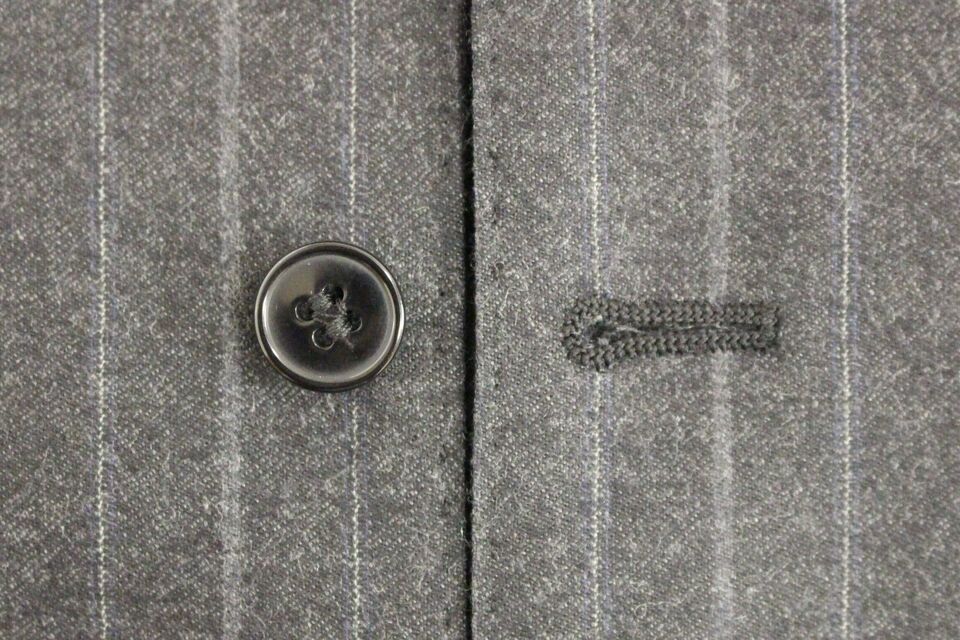 Gray Striped Wool Logo Vest Gilet Weste-Dolce & Gabbana-LabelTerrace.com