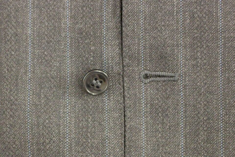 Gray Striped Wool Logo Vest Gilet Weste-Dolce & Gabbana-LabelTerrace.com
