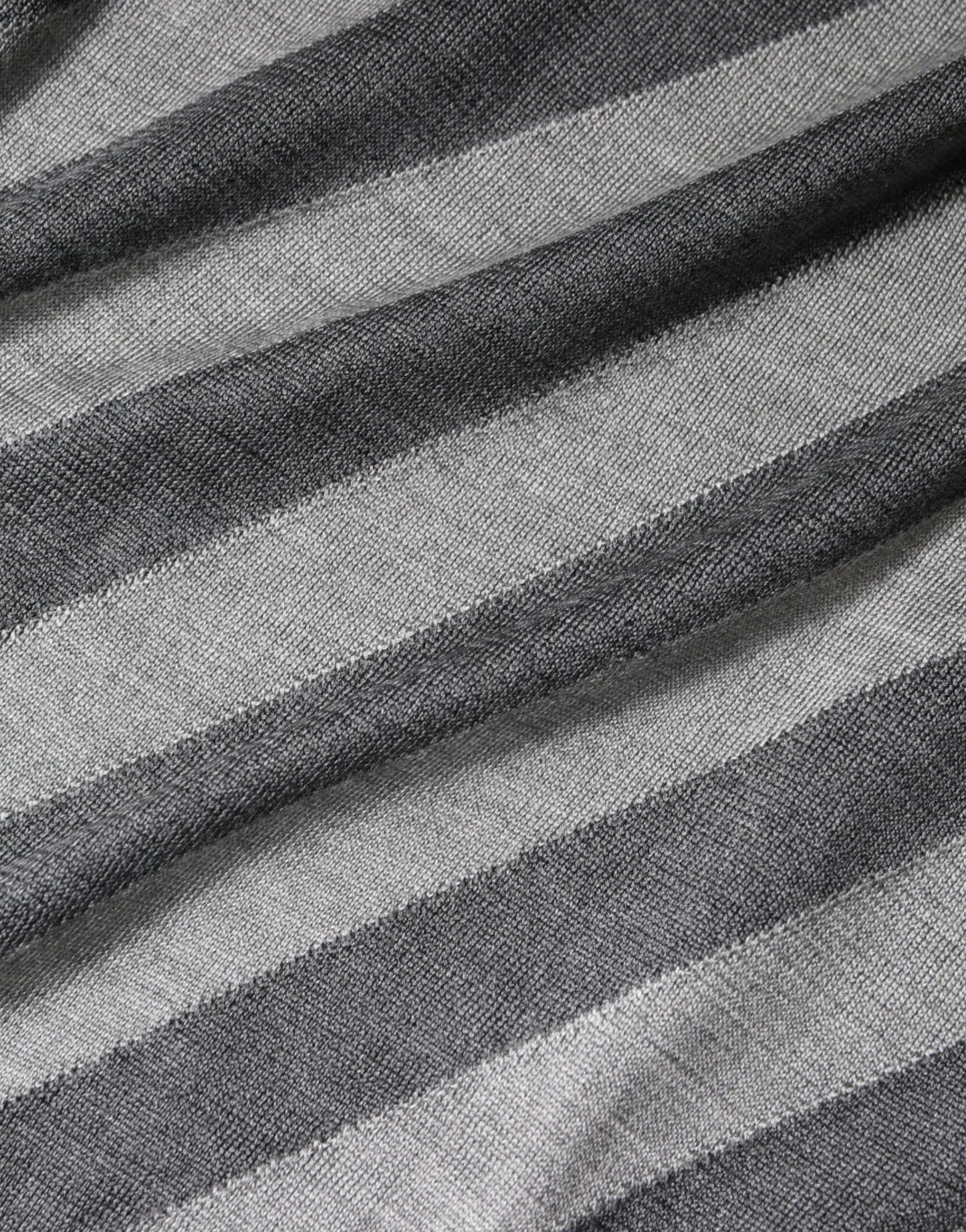 Gray Stripes Long Sleeve Round Neck Pullover Sweater-Dolce & Gabbana-LabelTerrace.com