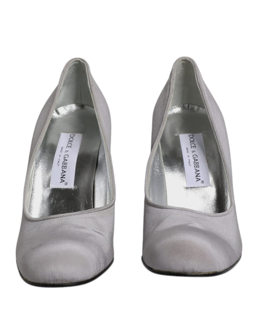 Gray Suede Leather High Heel Pumps Shoes-Dolce & Gabbana-LabelTerrace.com