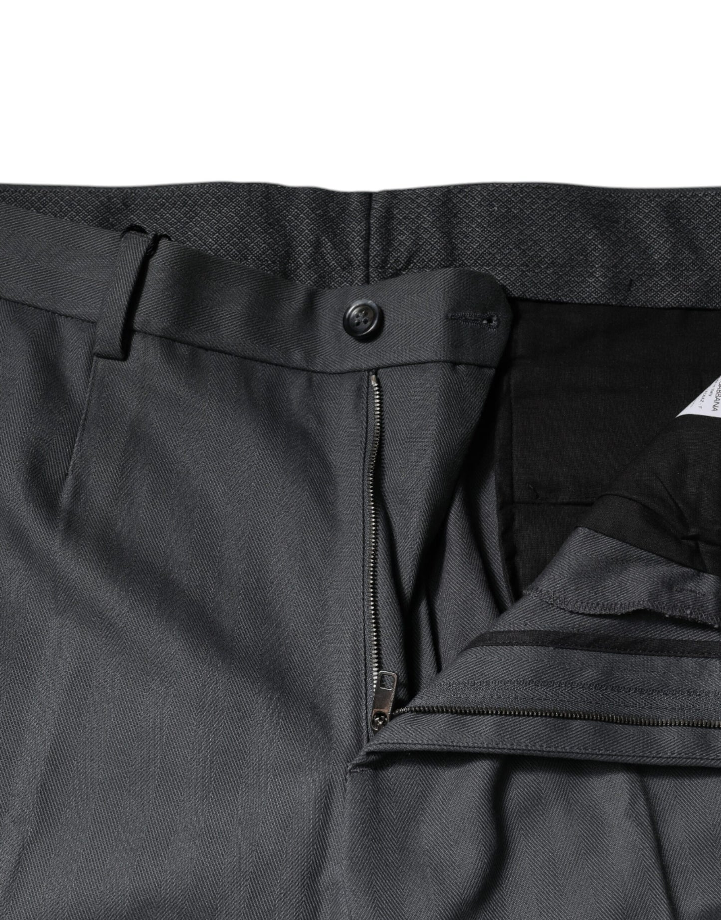 Gray Tapered Formal Dress Pants-Dolce & Gabbana-LabelTerrace.com