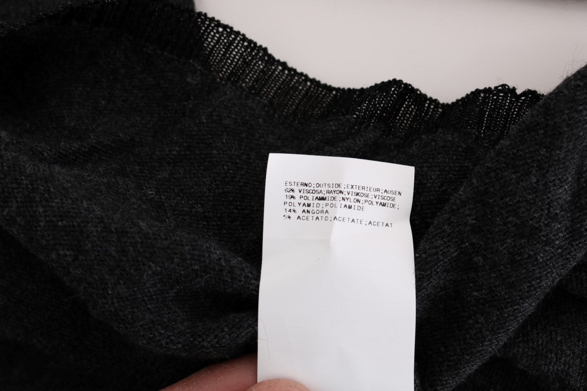 Gray Viscose Knitted Sweater-Costume National-LabelTerrace.com