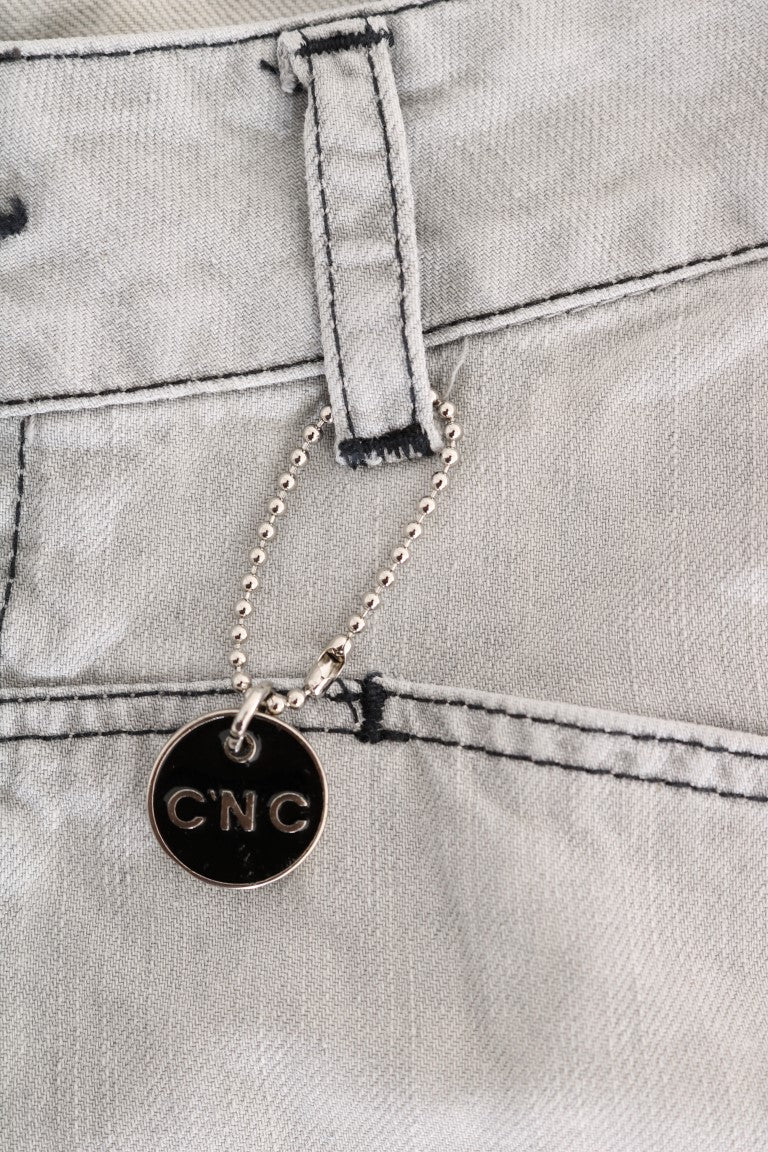 Gray Wash Cotton Slim Jeans-Costume National-LabelTerrace.com