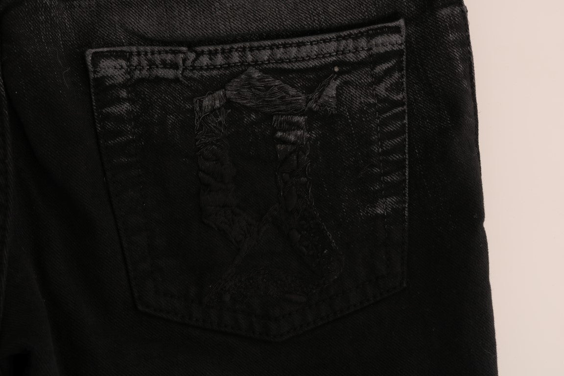 Gray Wash Cotton Stretch Regular Fit Jeans-John Galliano-LabelTerrace.com