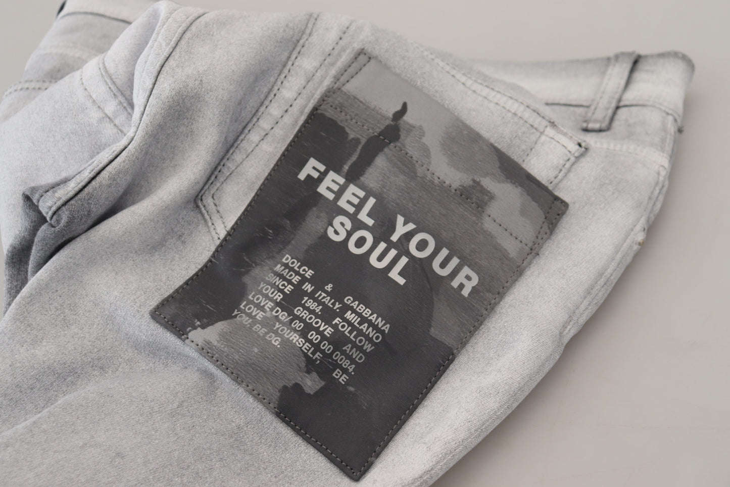 Gray Washed Skinny Men Denim Jeans-Dolce & Gabbana-LabelTerrace.com