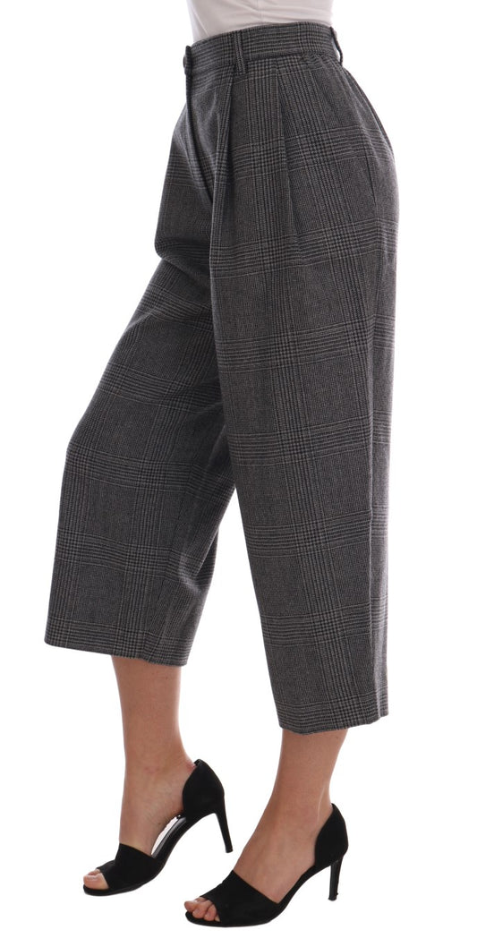 Gray Wool Capri Pants-Dolce & Gabbana-LabelTerrace.com