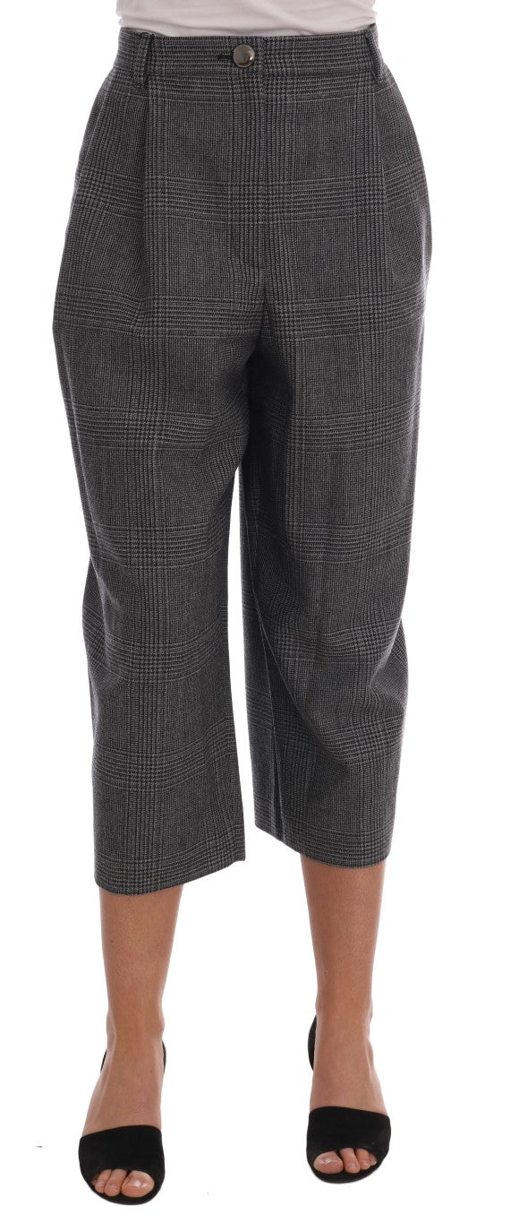 Gray Wool Capri Pants-Dolce & Gabbana-LabelTerrace.com