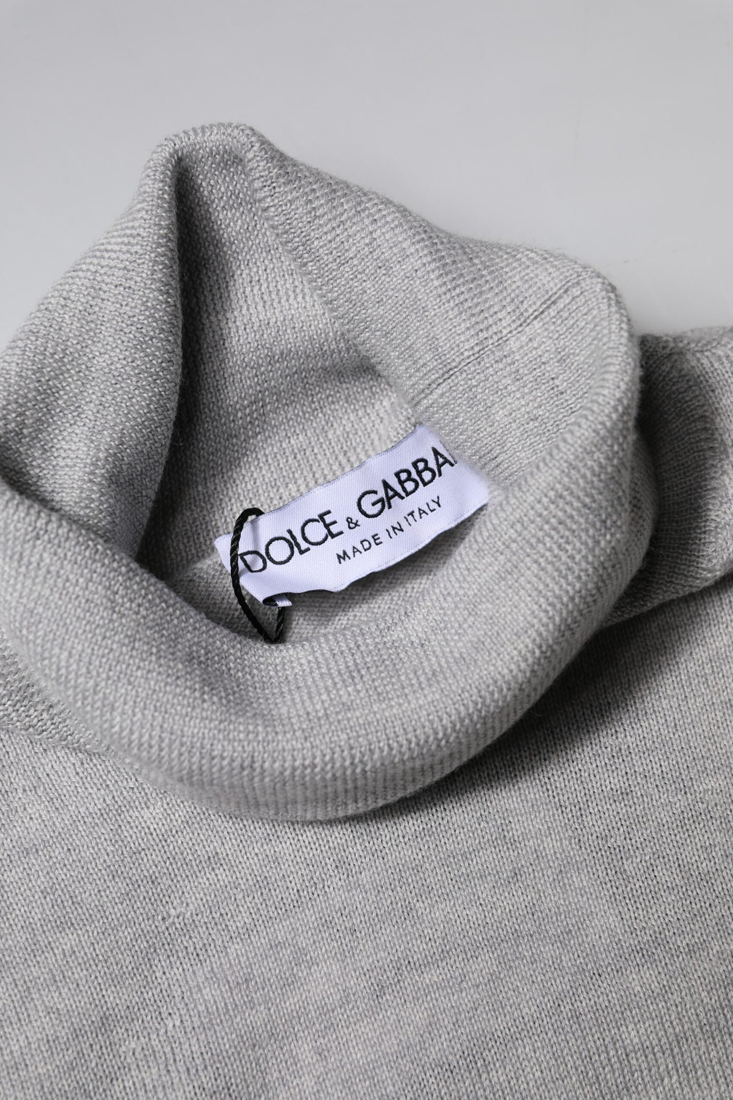 Gray Wool Knitted Men Pullover Sweater-Dolce & Gabbana-LabelTerrace.com