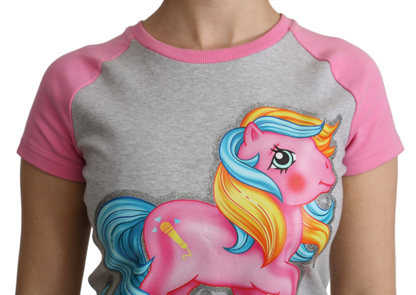 Gray and pink Cotton T-shirt My Little Pony Top-Moschino-LabelTerrace.com