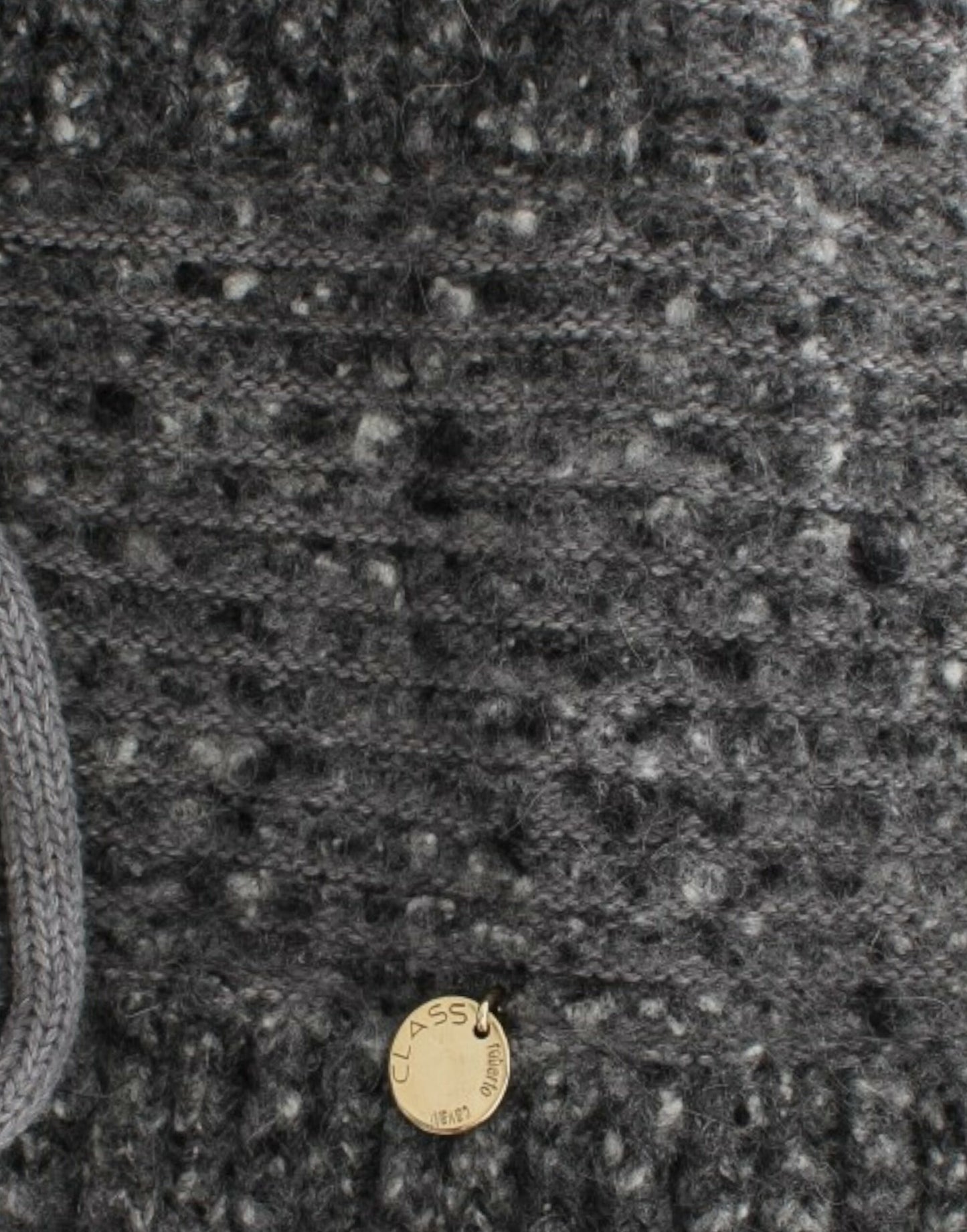 Gray wool knitted cardigan-Cavalli-LabelTerrace.com
