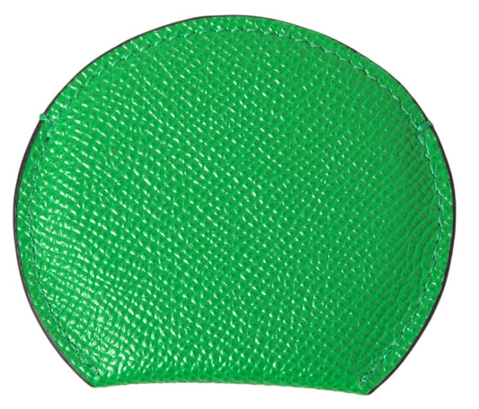 Green Calfskin Leather Round Logo Hand Mirror Holder-Dolce & Gabbana-LabelTerrace.com