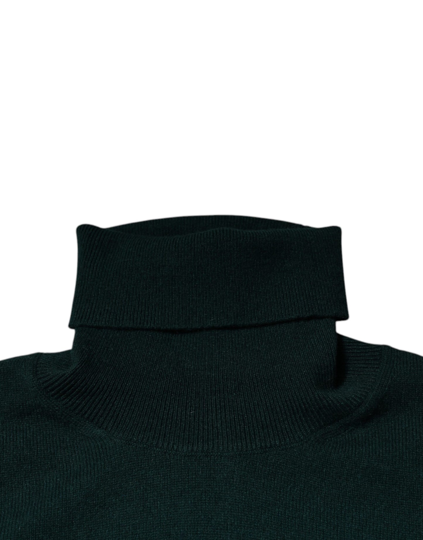 Green Cashmere Turtleneck Men Pullover Sweater-Dolce & Gabbana-LabelTerrace.com